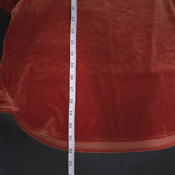 Madewell Velvet Butterfly Burnt Orange Stretch Cropped Top - S - Picture 7 of 10